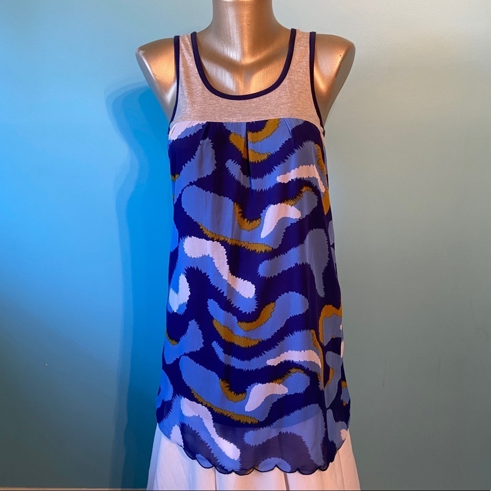 Gentle Fawn women’s blue patterned dress